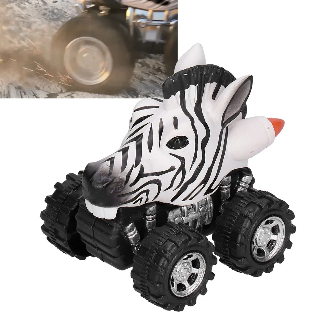 Fun Zebra Pull Back Car Plastic Above 2 Years Old Four Wheel Drive Vehicles Model Car