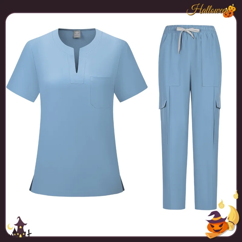 Klinika Mundurek Medyczny Szpital Pielęgniarka Mundurek Męski Zestaw Scrubów Kosmetyczka SPA Odzież Robocza Damska Dentystyczna Kosmetyczka Scrub Szlafrok Chirurgiczny Męski