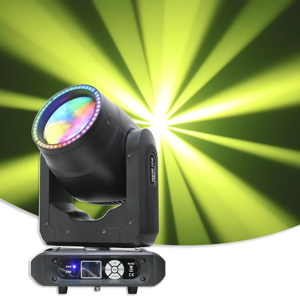 LED 200W Beam Spot Moving Head Stage Light For Dj Disco Rainbow Effect Dj Disco DMX Control Party Club Bar Flash Stage Lighting