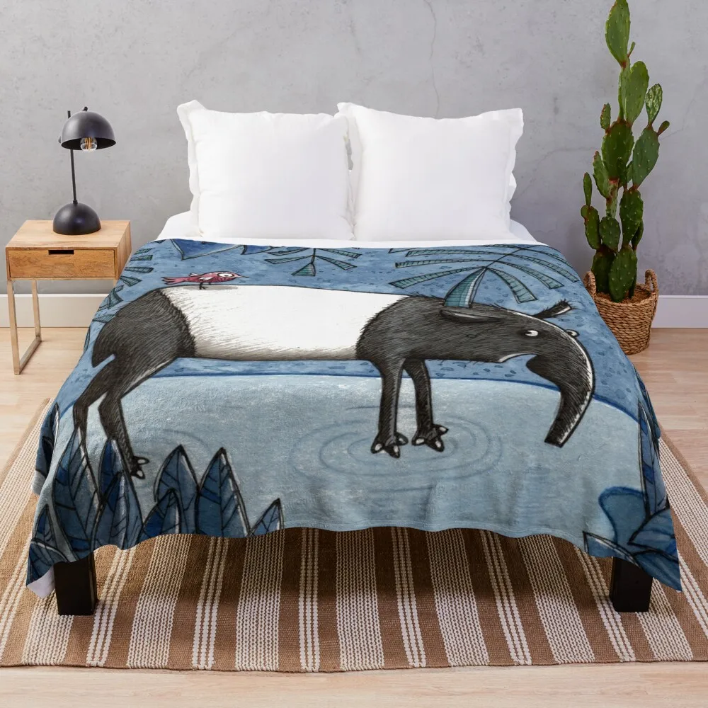 Welcome To The Jungle - Tapir - Schabrackentapir Throw Blanket Summer Tourist Bed covers Blankets