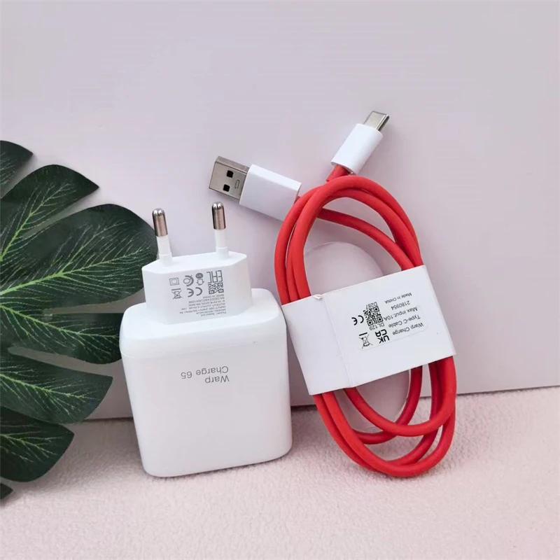 

Для Oneplus 65 Вт SuperVOOC Зарядное устройство EU Адаптер для быстрой зарядки Кабель типа C Для One Plus 1+ 13 12 11 10 9 Pro 9R 10T 10R Nord 2 Ace