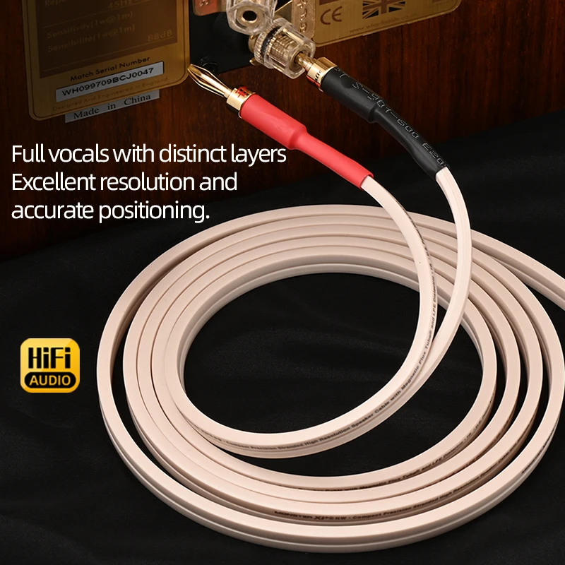 High Quality OFC Flat HiFi Speaker Cable American Monster Audio Surround Cable for Amplifier Home Theater Speaker Wire