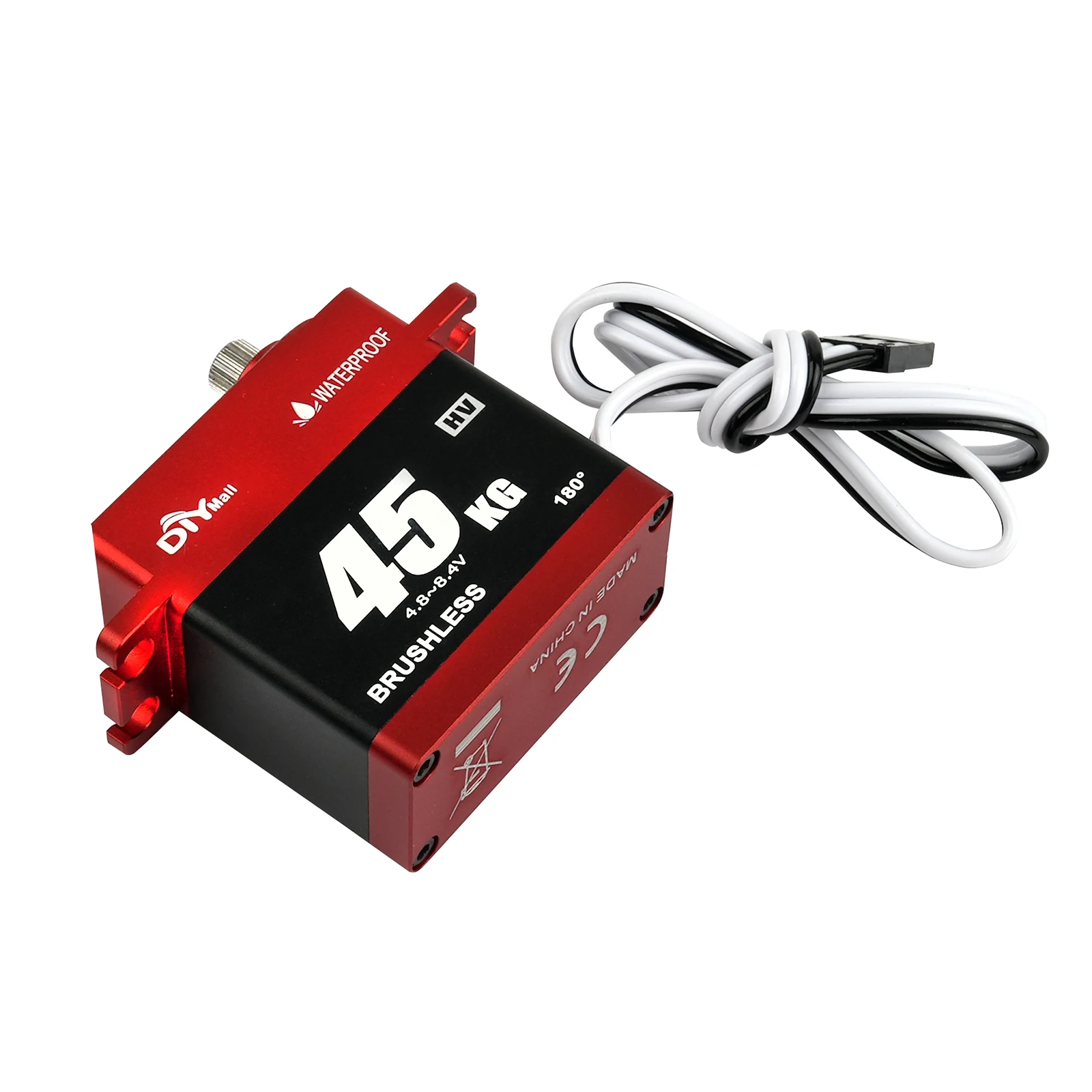 BLS-HV45MG 45KG Brushless Digital Servo HV 8.4V Caixa de alumínio Metal Gear 180/270/360 °   À prova d'água para robô de caminhão de carro RC