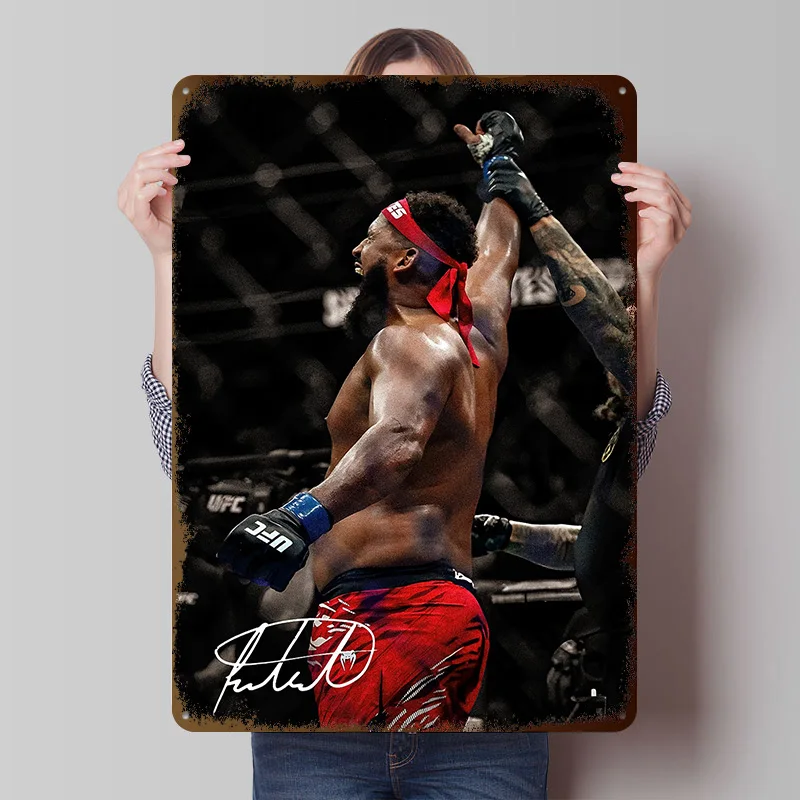 Waldo Cortes-Acosta Victory Poster Customized Vintage Metal Signs Wall Art Retro Tin Plaque for Decoration Home Decor Items Room