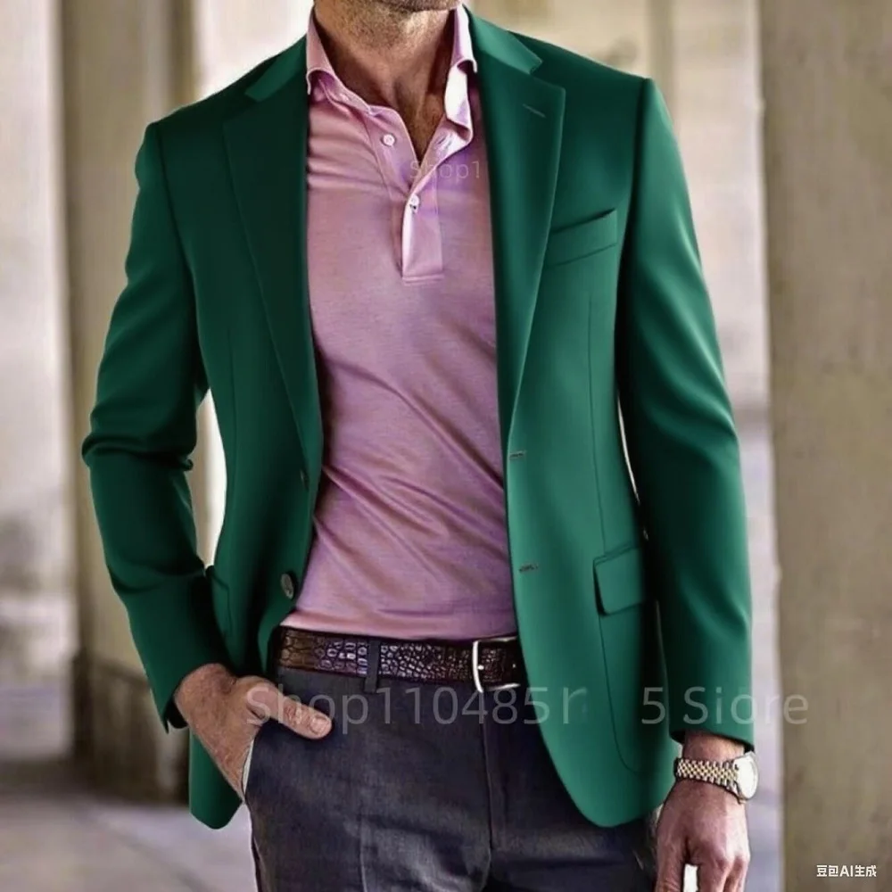 

Мужской синий/бежевый льняной приталенный пиджак на одной пуговице, повседневный модный свадебный смокинг жениха, пиджак, праздничное пальто 6XL-XS