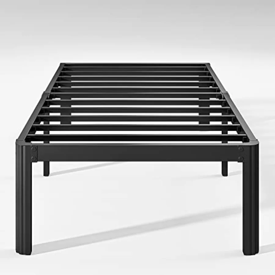 

14in Heavy Duty Bed Frame No Box Spring Needed, Metal Platform Bed Frame with Round Corners, Easy Assembly, Noise Free, Black