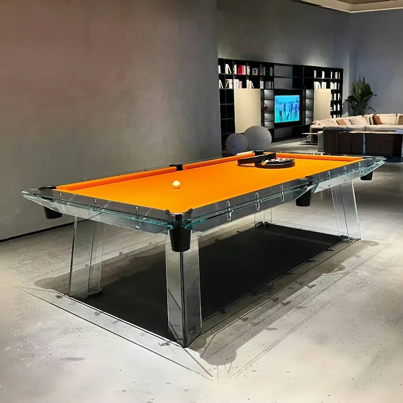 Household pool table Tempered glass Chinese table Crystal transparent glass Acrylic
