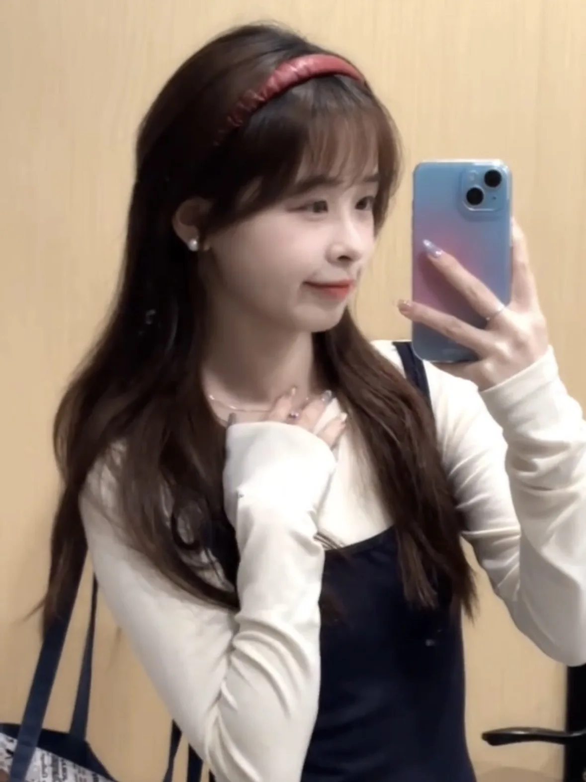 발레 소녀 스타일 페이크 투피스 베스트 티셔츠 여성용 가을 겨울 부드러운 색상 블라우스 한국 스타일 슬림핏