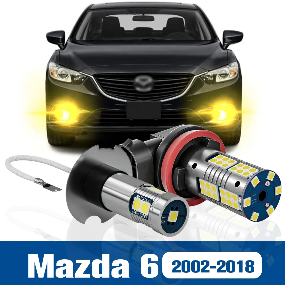 

2pcs LED Fog Light Blub Lamp Accessories Canbus For Mazda 6 GG GH GJ 2002-2018 2006 2007 2008 2009 2010 2011 2012 2013 2014 2015