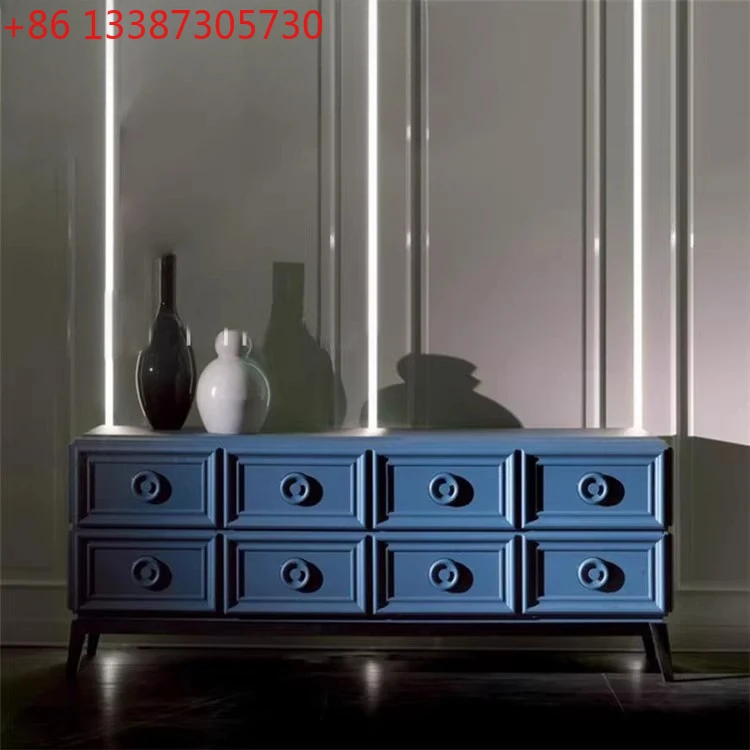 

Американский светлый роскошный ТВ-шкаф из цельного дерева, высокая постмодернистская гостиная в европейском стиле