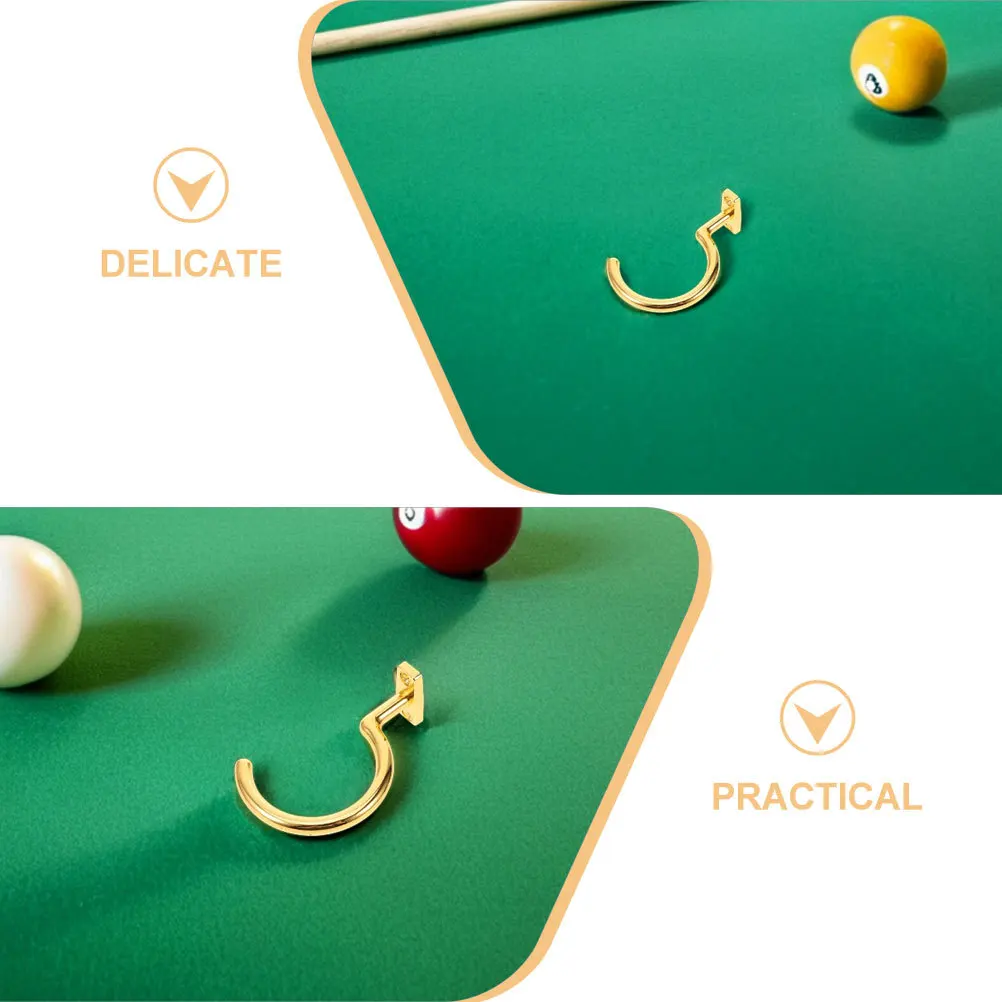 1 زوج بركة عصا حامل الذهب معدن طاولة بلياردو هوك رف معلق تجمع العظة مثلث اكسسوارات السنوكر الجدول السنانير #2