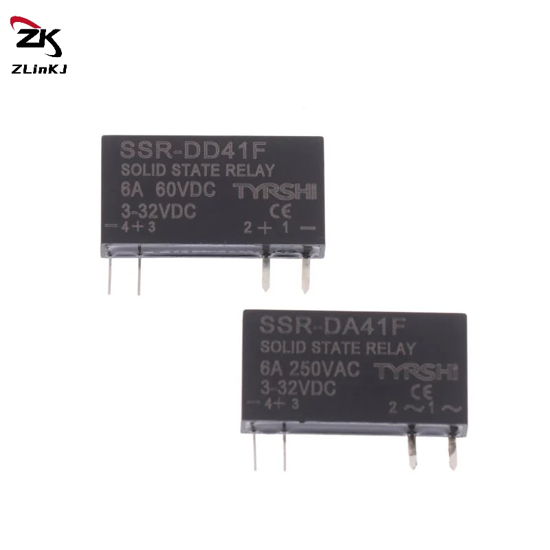 1Pcs Solid State Relays Slim Relay Module Non-contact DC To DC SSR-41FDD/41FDA 3-32VDC 6A Mini Relay DIN Rail Relay