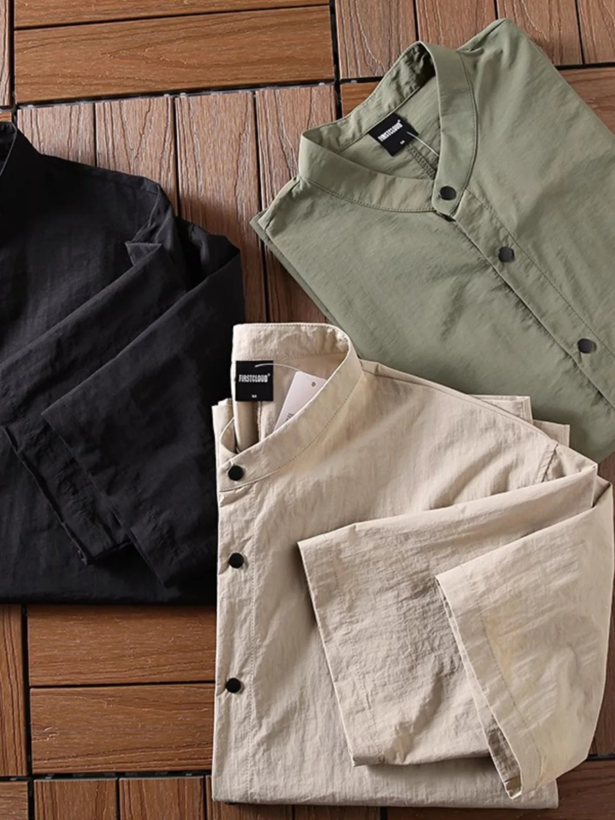 

Unisex Loose Fit Short Sleeve Shirt Quick Dry Breathable Casual Outdoor Summer Clothing Collaboration Japanese Style