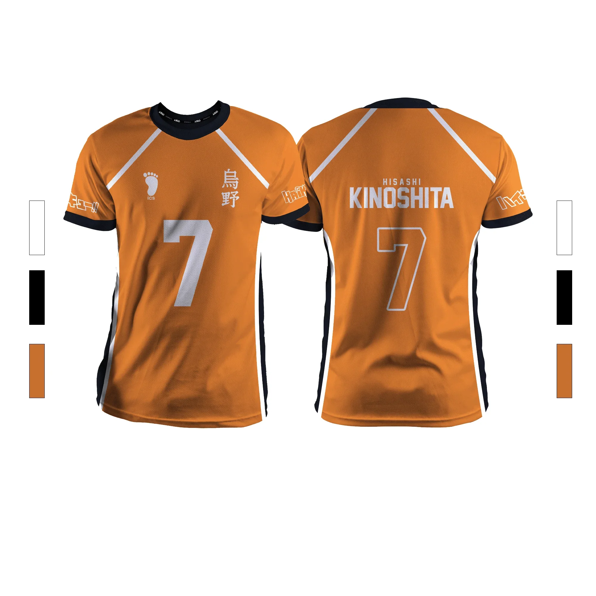 2024 Summer New Men\'s Sports Fashion Casual Comfortable Breathable Volleyball Anime Unisex Short Sleeve Round Neck T-Shirt