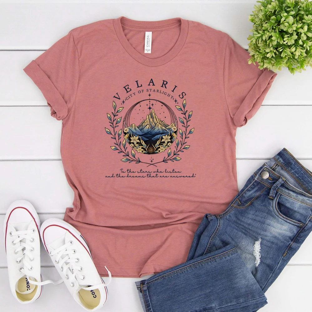 Velaris Shirt Velaris City of Starlight Shirt The Night Court Shirts SJM Bookish Merch ACOTAR Tees Unisex Harajuku Casual Tshirt