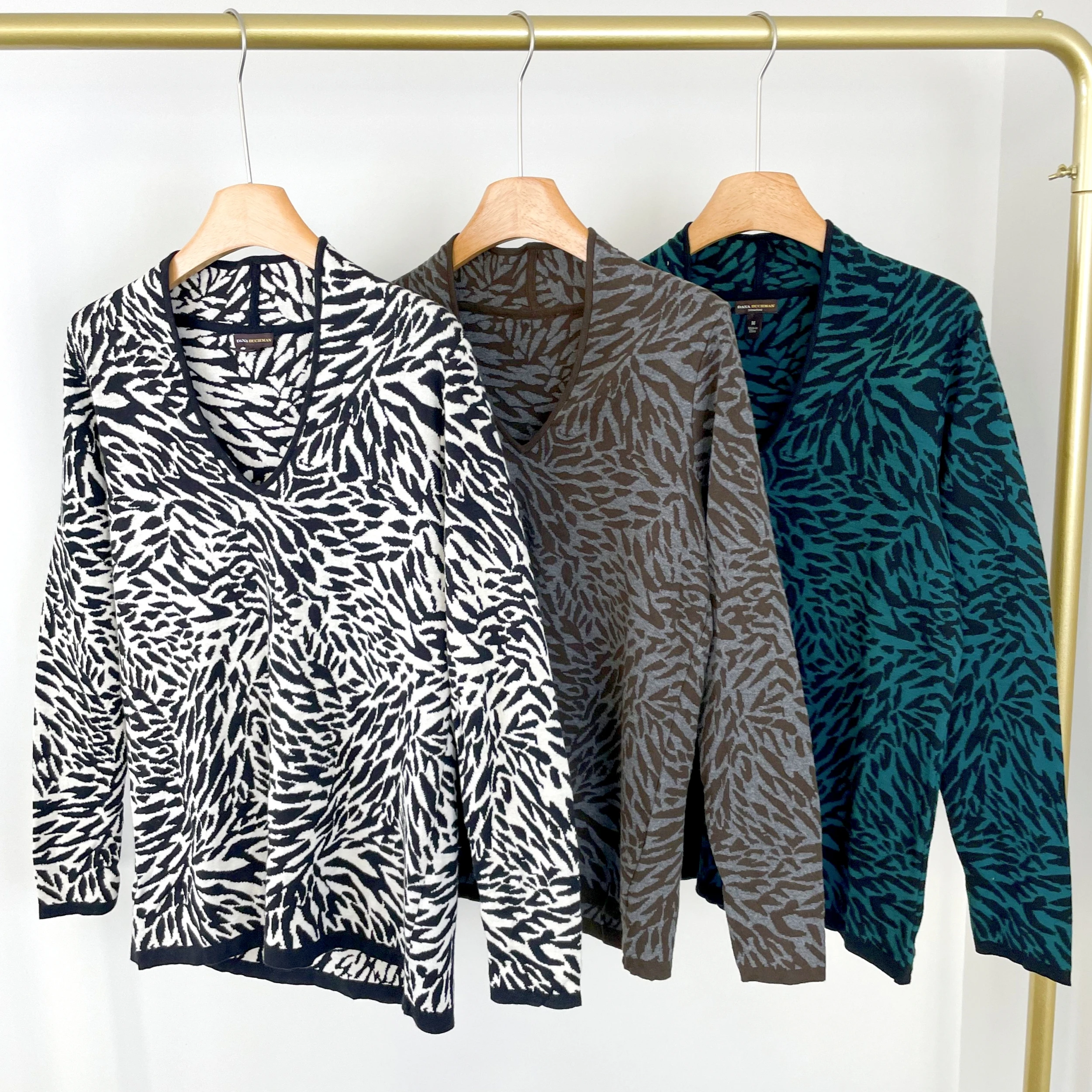 Faionable Zebra Print Knitted Long Sve Crew Ne Cotton Sweater Women's Autumn Wear Warm Thermal V Ne Regular Length