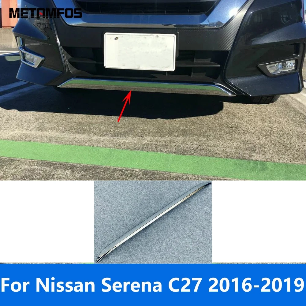 

For Nissan Serena C27 2016 2017 2018 2019 Chrome Front Bumper Lip Trim Body Kit Spoiler Splitter Diffuser Protector Accessories