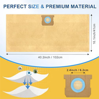 B01C-DXVA19-4102 Vacuum Bag Parts For  12-16 Gallon Wet/Dry Vacuum, Disposable Dust Filter Bag, DXV12P DXV14P DXV16P DXV16