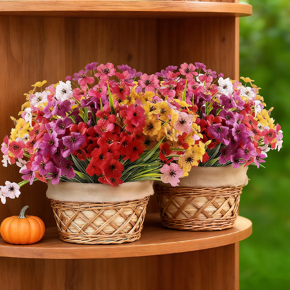 

6pcs Simulated plant plum blossom, wedding, Mother's Day, Thanksgiving, indoor home, outdoor garden, holiday decoration