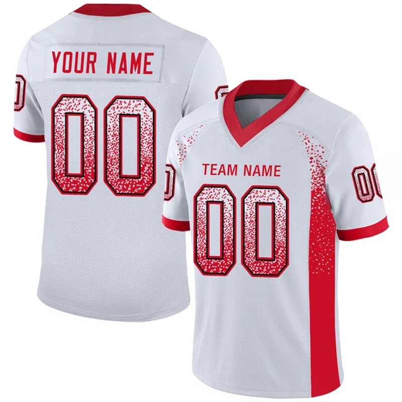 

Customized Football Jersey for Men White Series Personlized Team Football Short Sleeves Athletic Tee Shirts Unisex Top