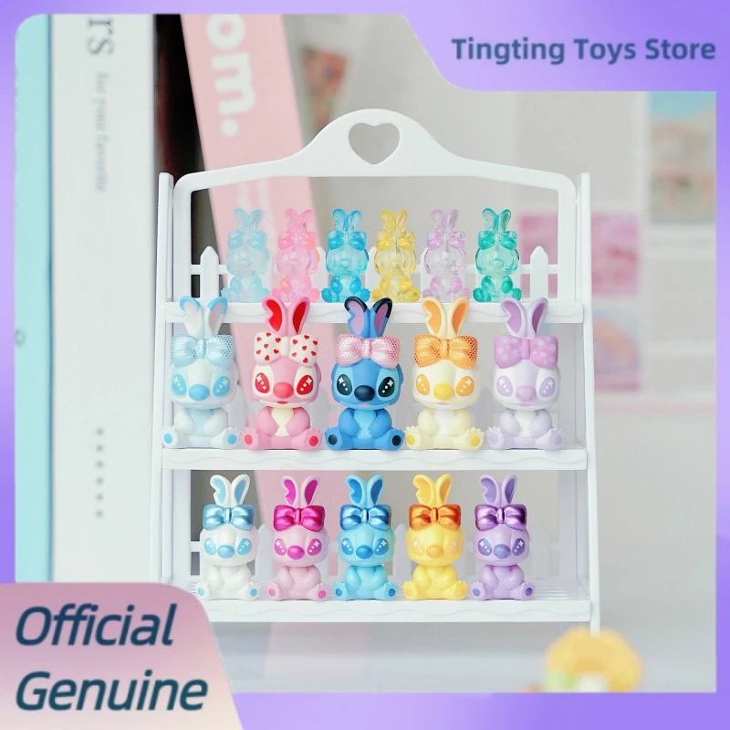 

Genuine Stitch Mini Cosbi Collection Blind Bag Candy Colors Cute Figurine Desk Decoration Model Doll Mystery Box Trendy Toys