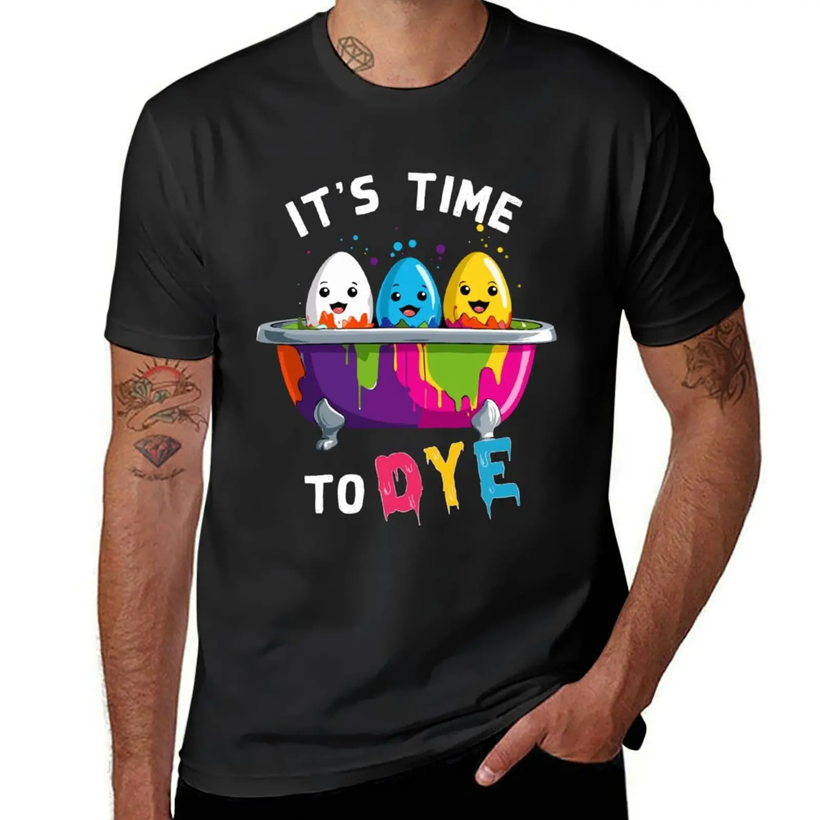 Easter saying colors artist egg funny colorful T-Shirt tees anime clothes men t shirt