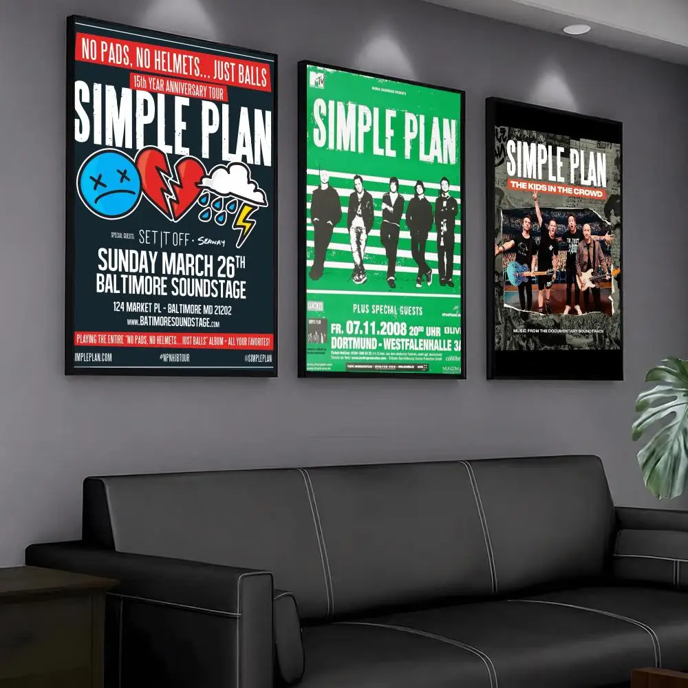 band S-Simple Plan-N Painting Calligraphy Artwork for Home Bedroom Office Wall Decoration Gift