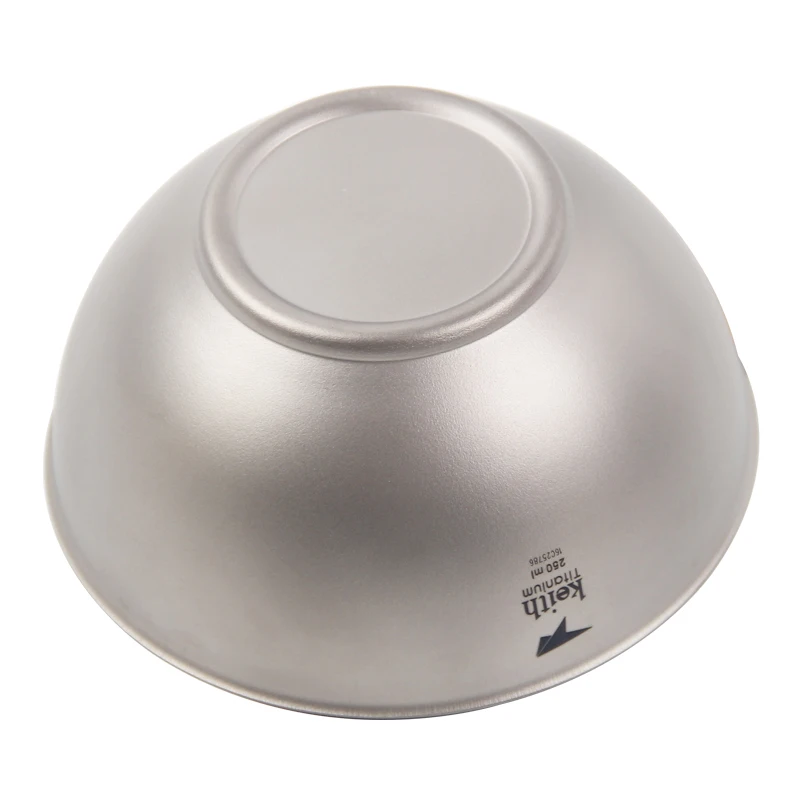 كيث وعاء أرز تيتانيوم 250 مل وعاء حساء جدار مزدوج مضاد للحرق للجراثيم للنزهات الخارجية والتخييم أواني الطعام #6