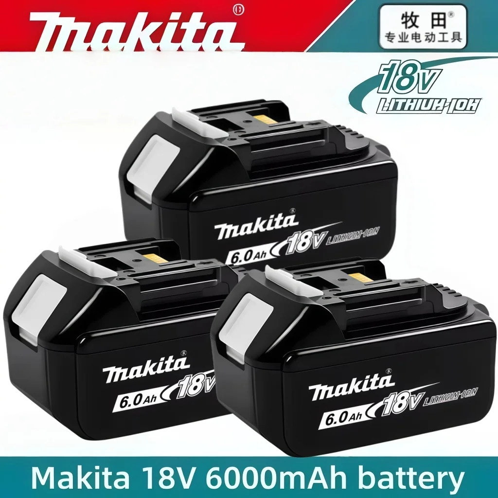 

Genuine Makita 18V 6Ah Li-ion Battery Replacement Compatible with BL1830 BL1850 BL1860 LXT Cordless Power Tool Pack