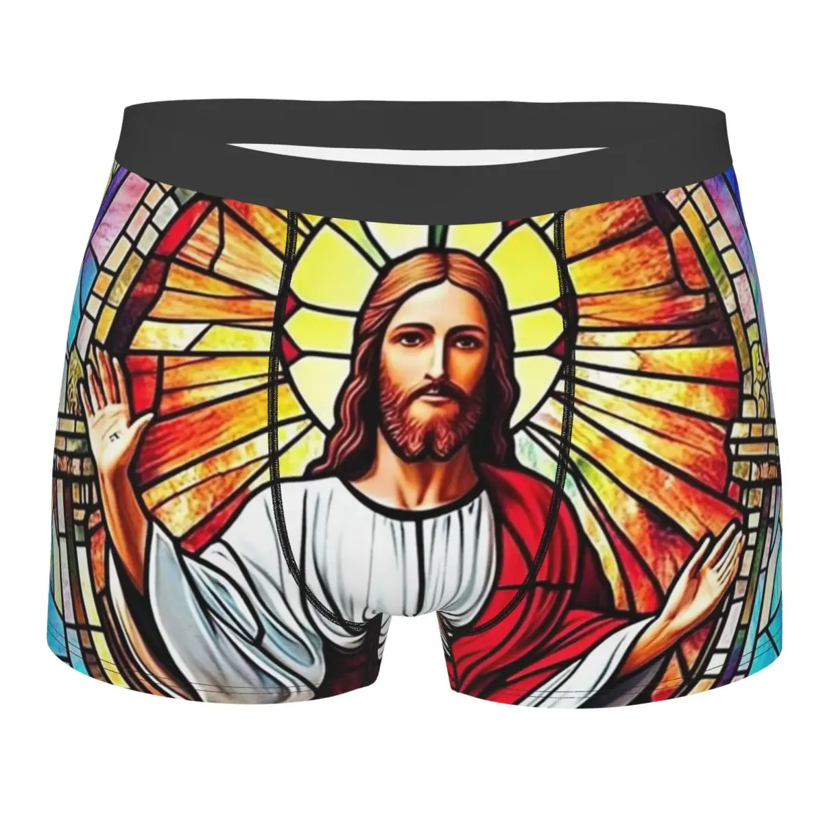 

Custom The Savior Jesus Christ Boxer Shorts For Homme Sexy 3D Print Underwear Panties Briefs Stretch Underpants