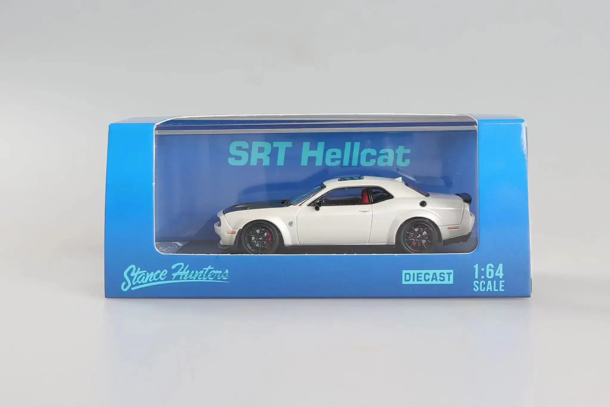 Stance Hunters 1:64 Dodge SRT Hellcat Pearl White /Black Diecast Model Car