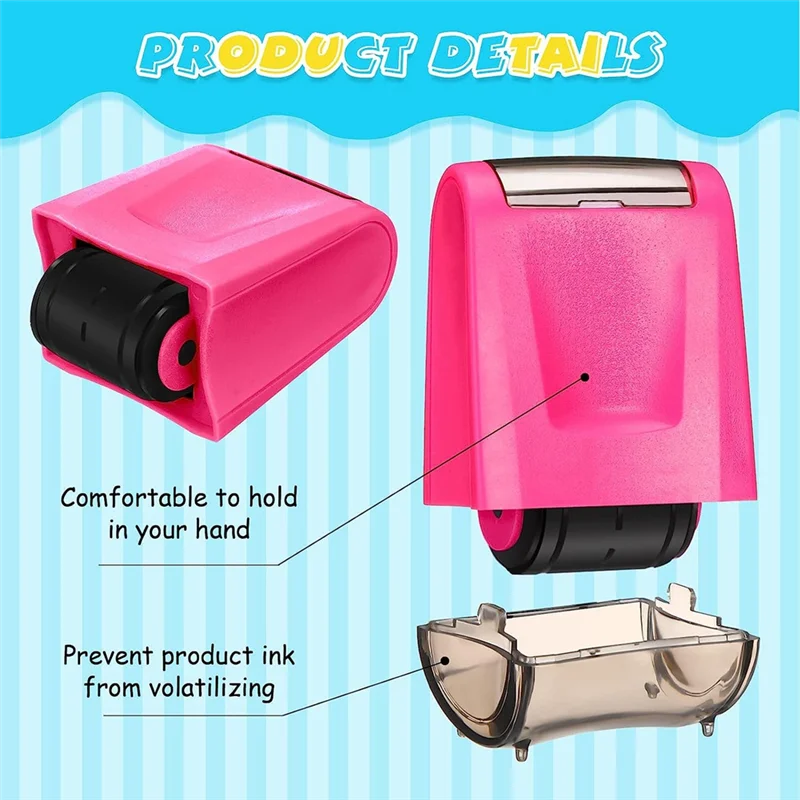 VO-3 Pieces Dashed Handwriting Lines Practice Roller Stamp Self Inking Line Rolling Stamps