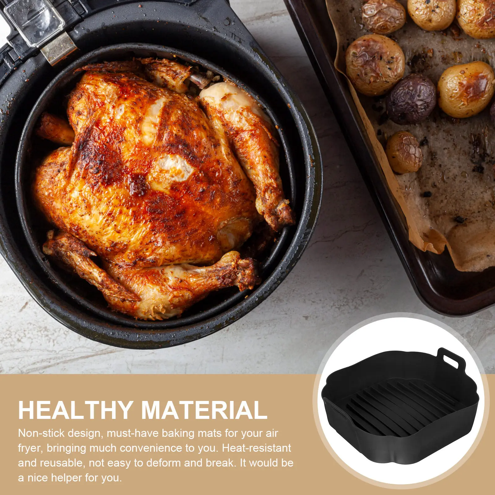 Alas Silikon untuk Air Fryer P - Air Fryer Accessories ulasan dan harga