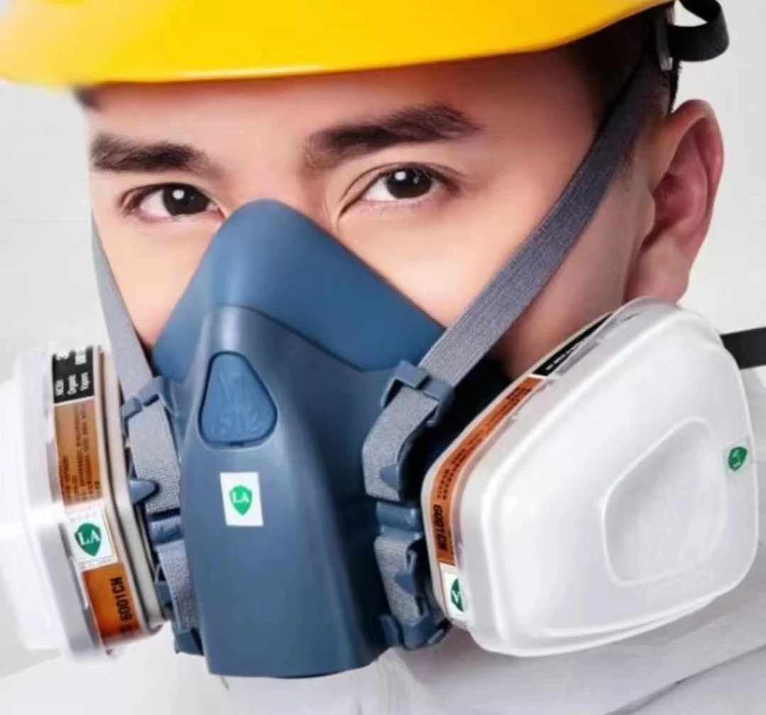 7502 Half Mask Dust Gas Mask 7502 Respirator Chemical Paint Spray Pesticide Filter Widely Use Protection