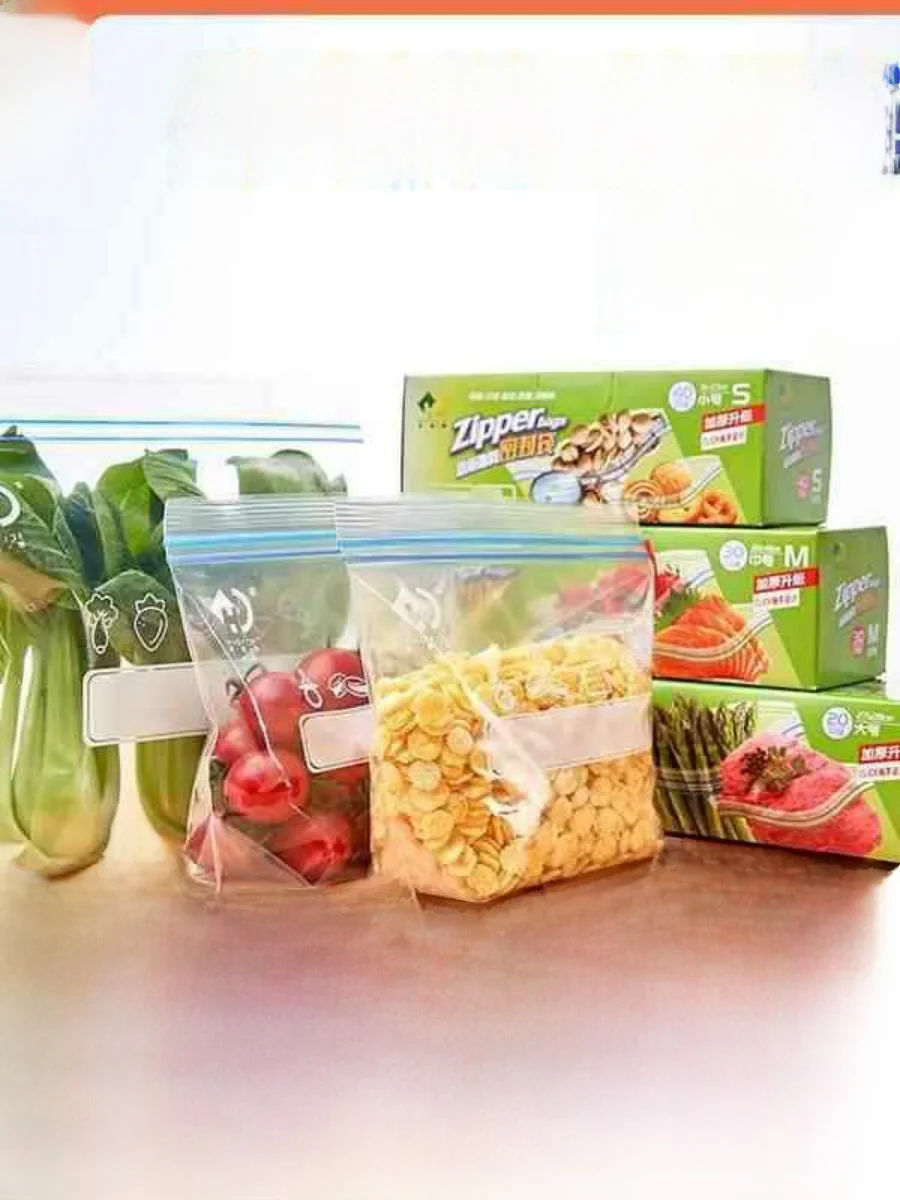 厚みのある透明保存袋小型引き出し式密封保存袋家庭用食品袋底拡張型鮮度保持容器