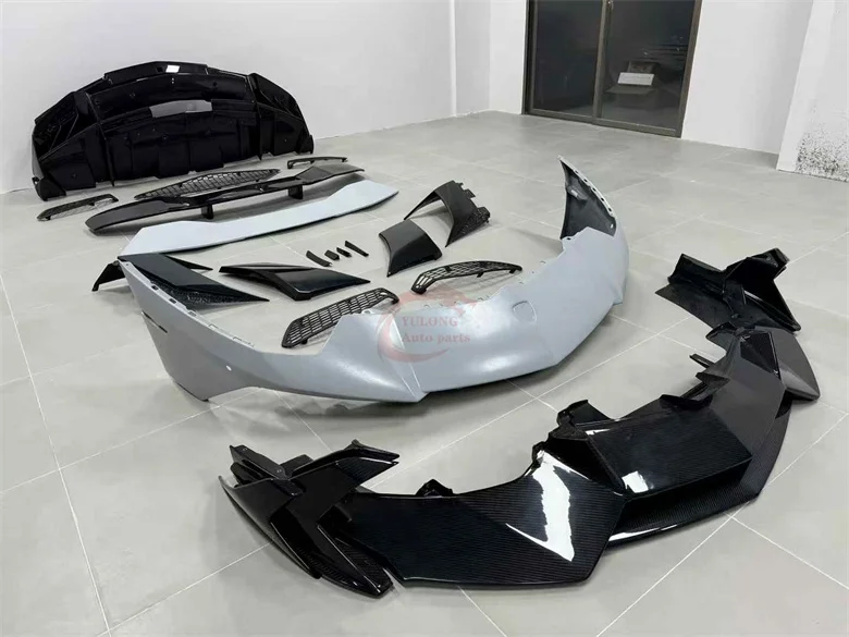 M Style Dry Carbon Fiber Front Bumper Rear Bumper Side air Vents Rear Spoiler for Lamborghini LP700 LP720