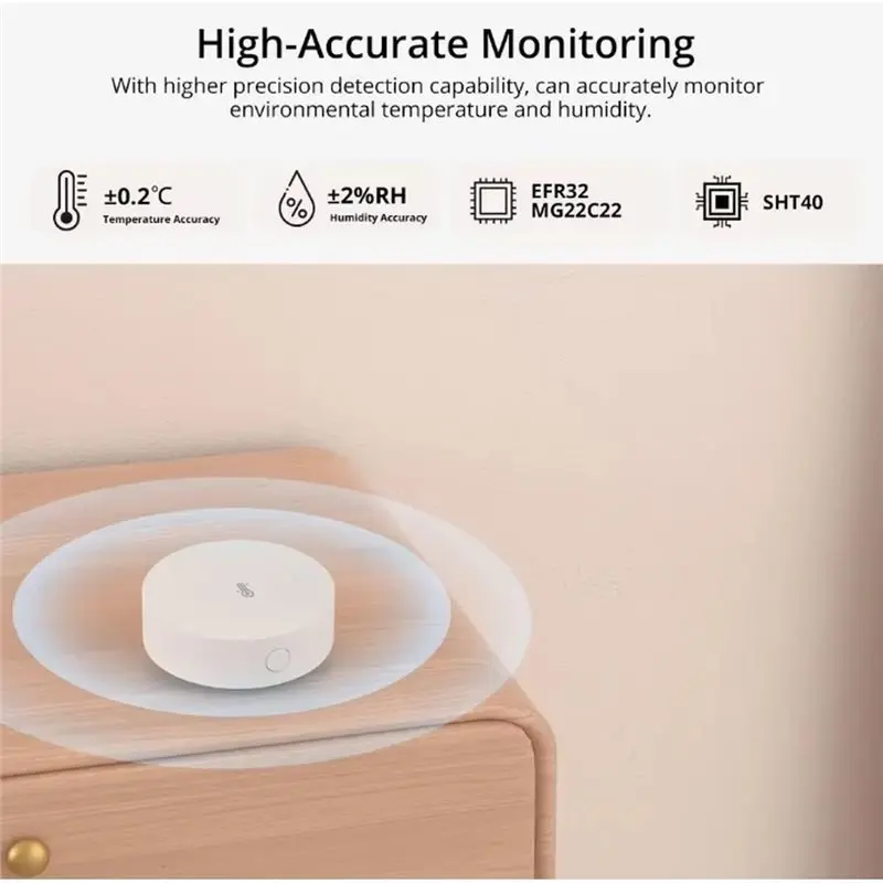 A03F-SNZB-02P For Zigbee Bridge Compatible Temperature And Humidity Sensor- Thermometer Detector Model SNZB-02P view 4
