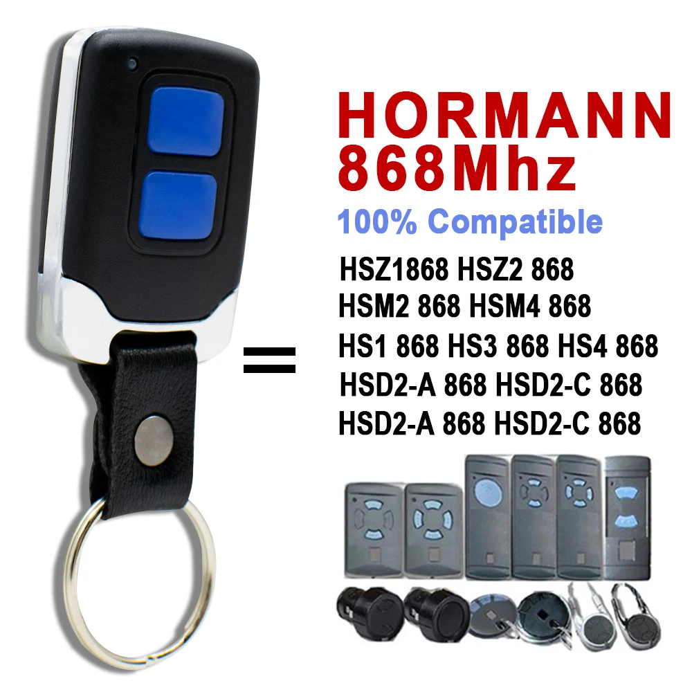 100% Compatible HORMANN HSM4 HSM2,HS4,HSE2 HSE4,HSZ1 HSZ2,HS1,HS2 HSP 4 -C,HSD2 -A -C 868.35mhz Garage Remote Control Transmitte