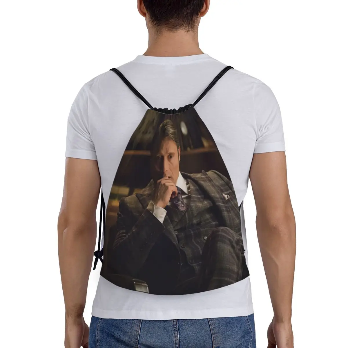 

Рюкзаки Mads Mikkelsen Hannibal Lecter (Hannibal TV), многофункциональные сумки на шнурке, спортивные сумки, сумки для книг, сумки для путешествий и школы