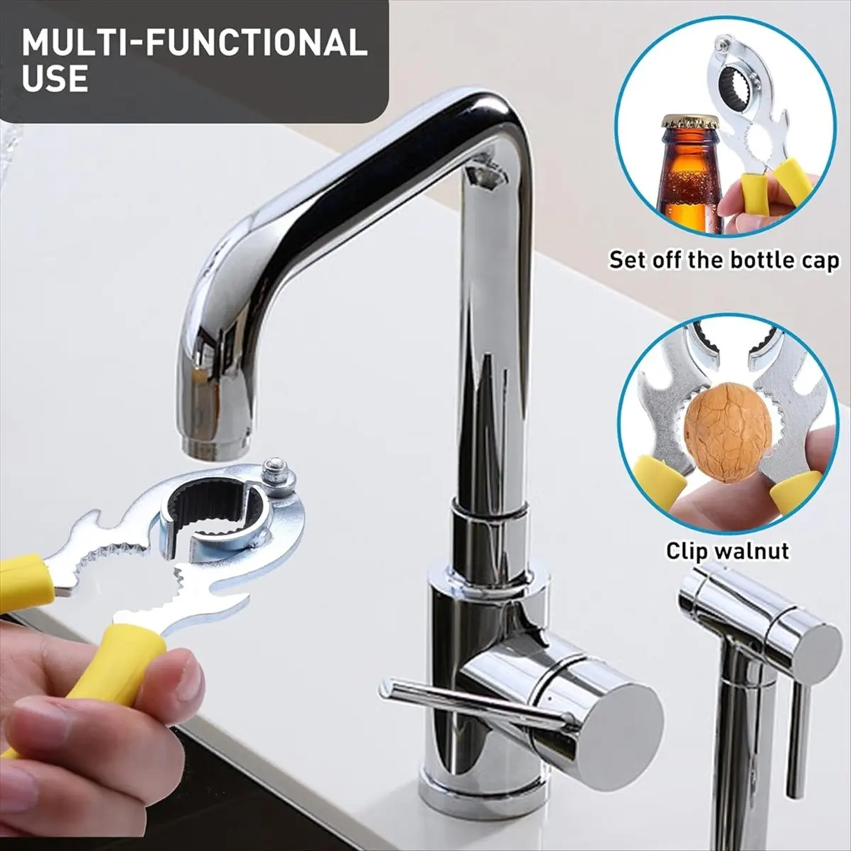 NEW 3pcs Faucet Aerator Removal Wrench with Gloves,Faucet Bubbler Wrench Kit for Kitchen Sink Bathroom Tap Aerator