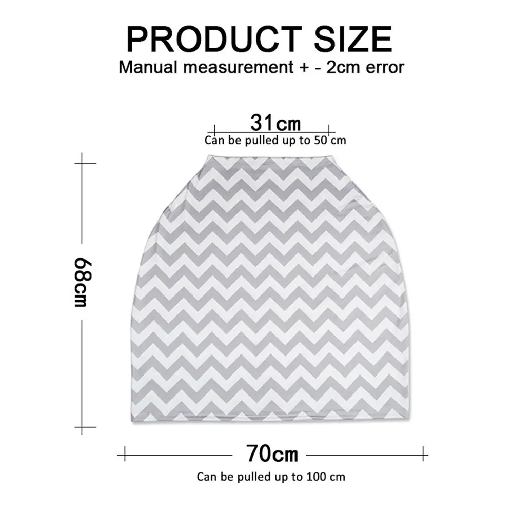 Grande housse d'allaitement pour bébé, écharpe d'allaitement, imprimé à la mode, housse de poussette coupe-vent, housse de siège de voiture de sécurité, gril, nouveau