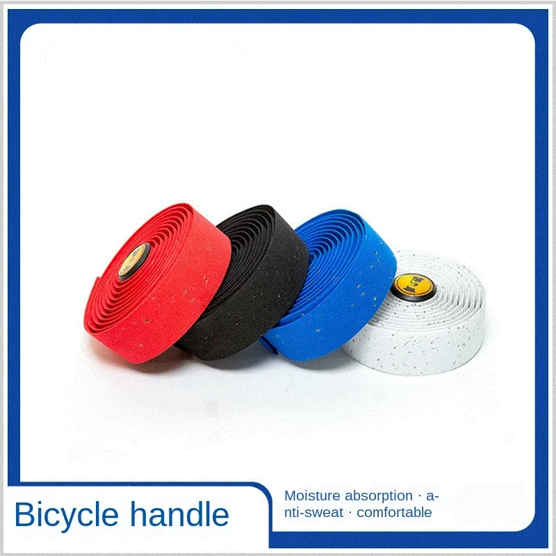 Road Bike Cyclist Strap Solid Color Single Rider with Belt Cork with Rod Plug 4 Colors Bicycle Accessories  Grips