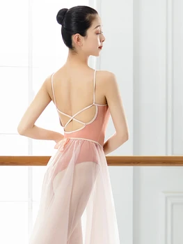 ثياب الباليه للنساء الكبار الرقص بروتيل الجمباز يوتار زي الباليه أحمر أسود ارتداءها ملابس السباحة النساء الوردي