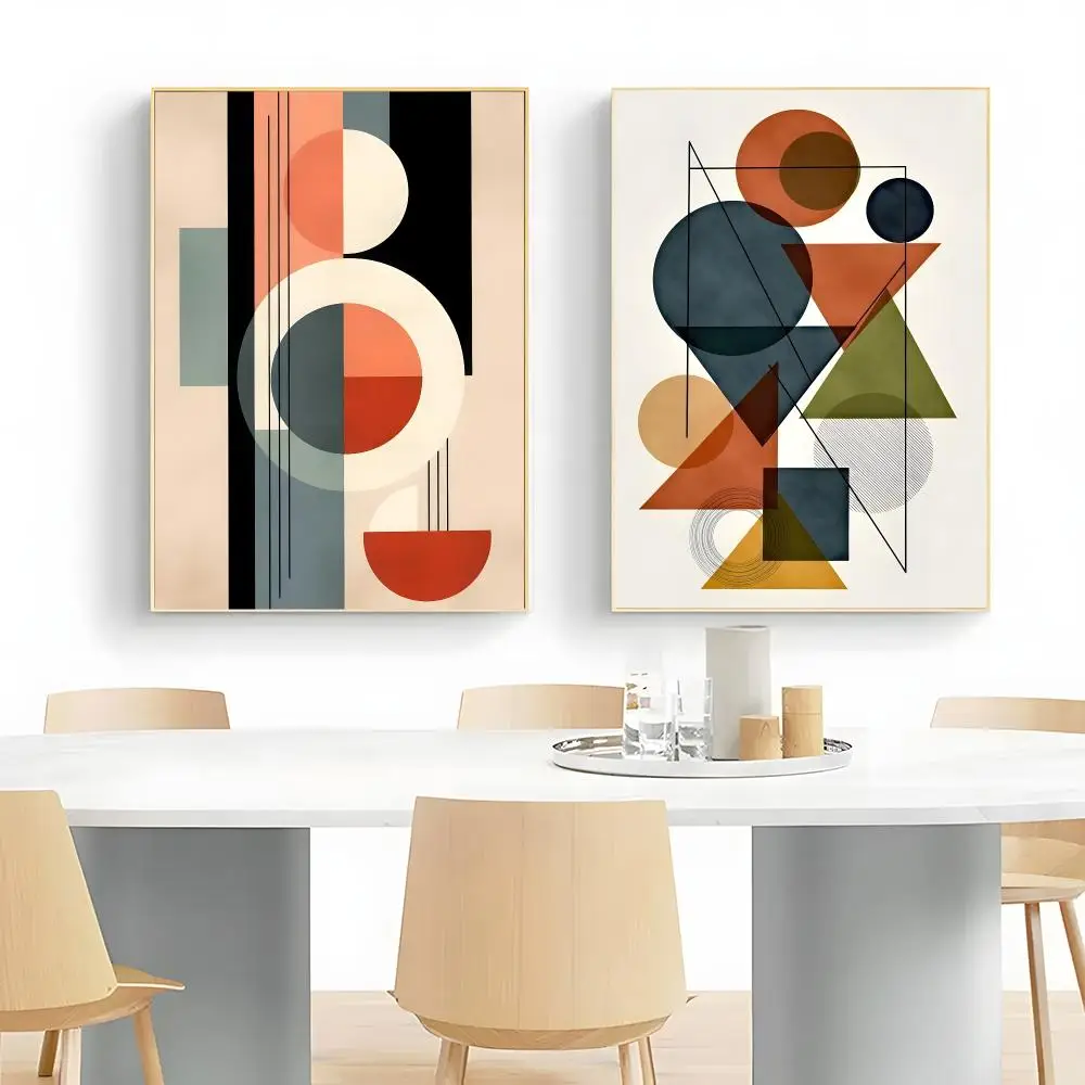 Morandi Geometric Shapes Poster Wall Art Print Decorative Mural Home Decor Gift Unframed