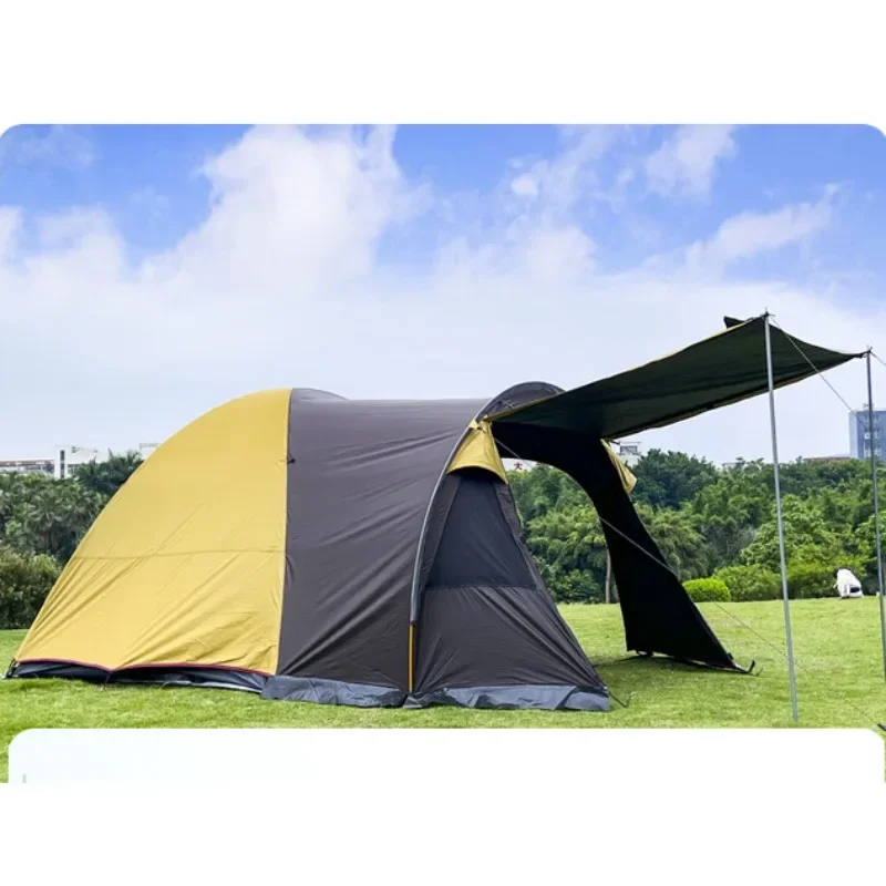 Tentes de randonnée de Camping en plein air pour 3-4 personnes, double couche séparée, voyage familial, 1 chambre à coucher, 1 salon, protection solaire, tente étanche