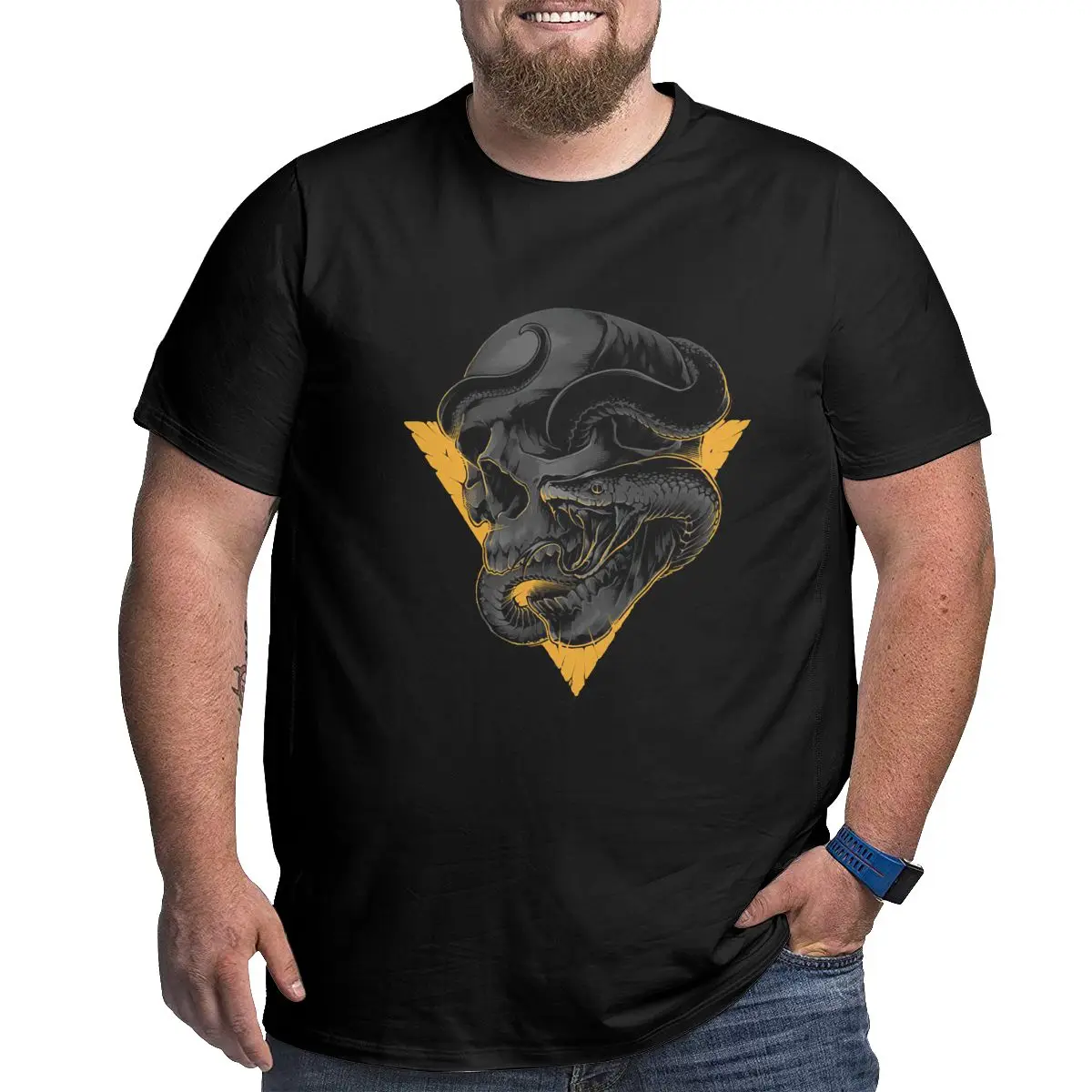 

Designed Graphic T-shirts for Men Plus Size Cotton Tops Tees Oversize Clothing for Big and Tall Men Novelty T-shirt 6xlt 5xlt