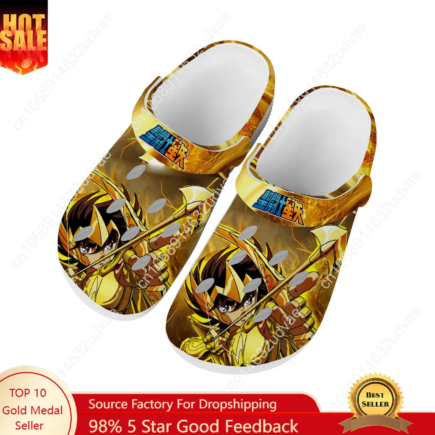 

Saint Seiya Water Shoes Men Women Teenager Comfortable Fashion Home Garden Clogs Custom Sandals Beach Breathable Hole Slippers