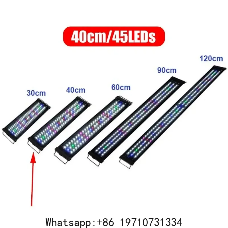30-40cm LED Aquarium Light Multi-Color Full Spectrum Super Slim Fish Tank Aquatic Plant Marine Grow Lighting Lamp EU Plug