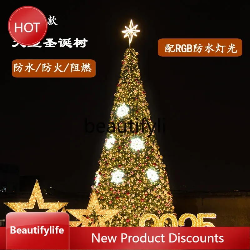

A45 New Large Christmas Tree 8.1m m Package Outdoor Christmas Decorations Mall Hotel Scene Ornaments