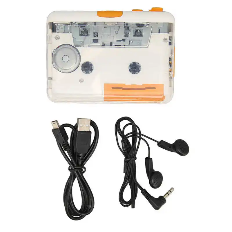 مُحوّل شريط كاسيت USB بسيط وقابل للنقل يدعم تشغيل MP3 مع سماعة رأس – تجربة صوتية مثالية لمحبي التراث الموسيقي